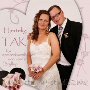 Takkekort Bryllup Fotograf