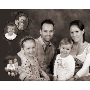 Familie Collage brnebilleder