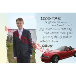 Takkekort konfirmand Studie2 Fotograf