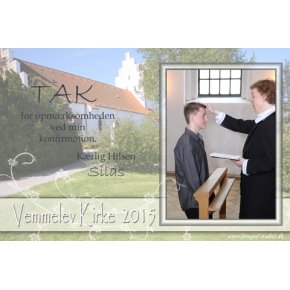 Takkekort Konfirmand Vemmelev