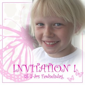Fdselsdagsinvitation Pige