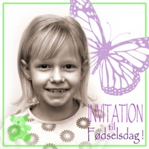 Invitationskort Fdselsdag